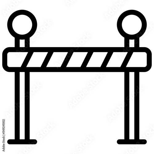 Road barrier icon