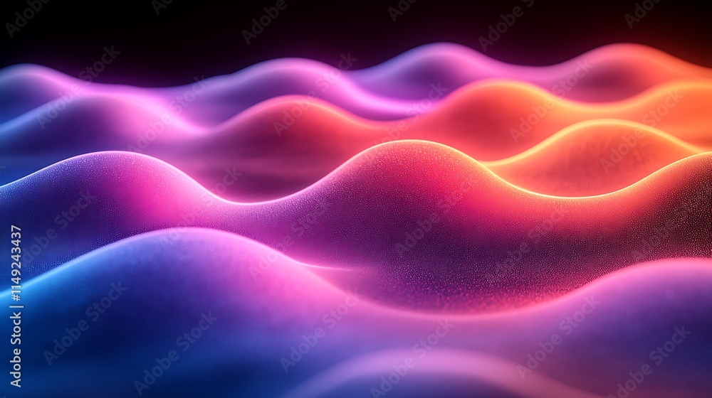Obraz premium Abstract Neon Wavescape