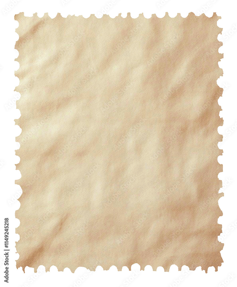 Obraz premium Vintage postage stamp light beige wrinkled vintage paper