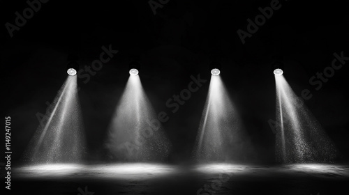 Wallpaper Mural Bright beams of light create dramatic effects in a dark performance space.  Torontodigital.ca