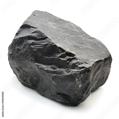 stone basalt isolated on white