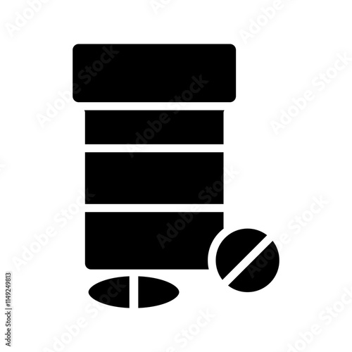 Pill jar icon template