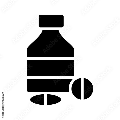 Pill jar icon template