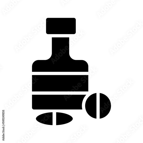 Pill jar icon template