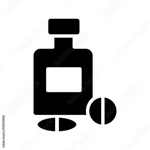 Pill jar icon template