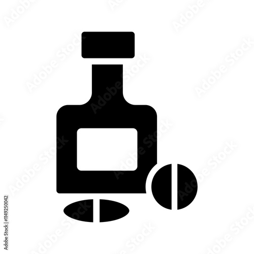 Pill jar icon template