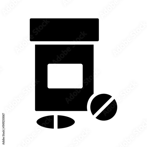 Pill jar icon template