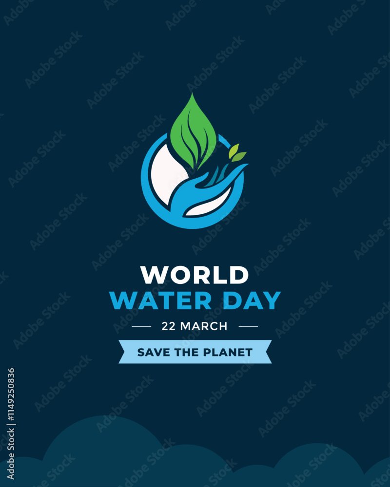 Fototapeta premium World Water Day Banner 