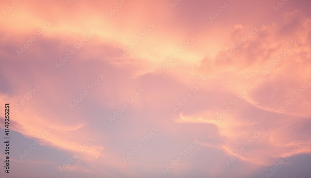 Fototapeta premium serene sky at dawn with soft pink and blue gradients
