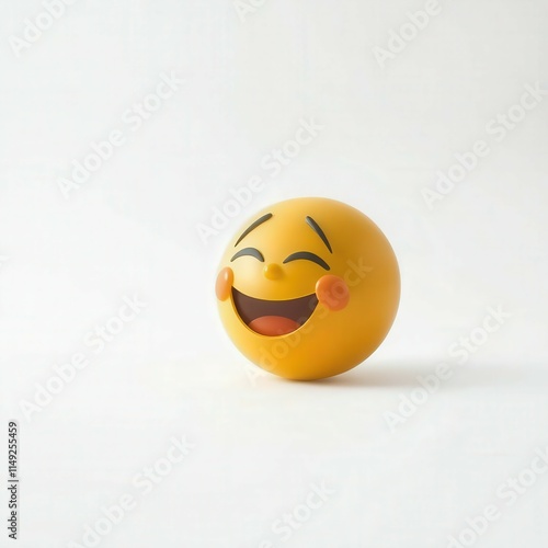 Wallpaper Mural Yellow emoji rolling and laughing, conveying joy, suitable for social media posts. Torontodigital.ca