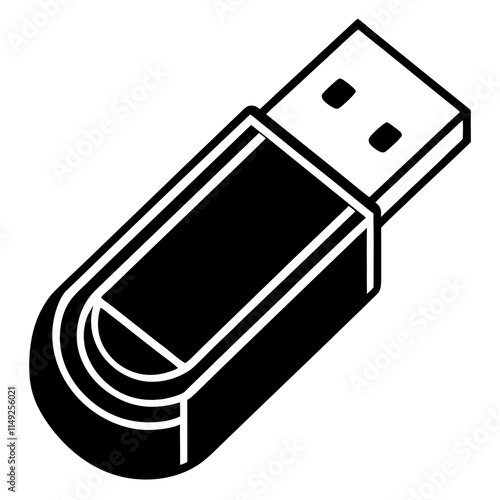 usb flash drive isolated