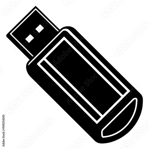 usb flash drive isolated