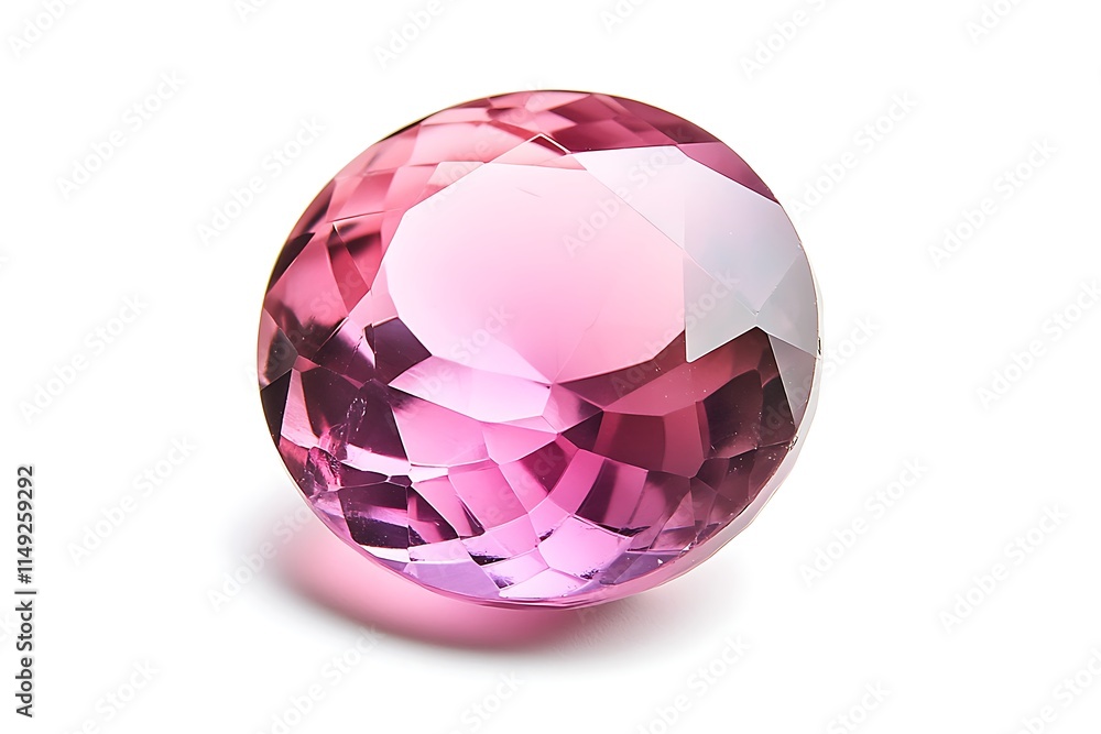 stone pink tourmaline isolated on white stone pink tourmaline isolated on white