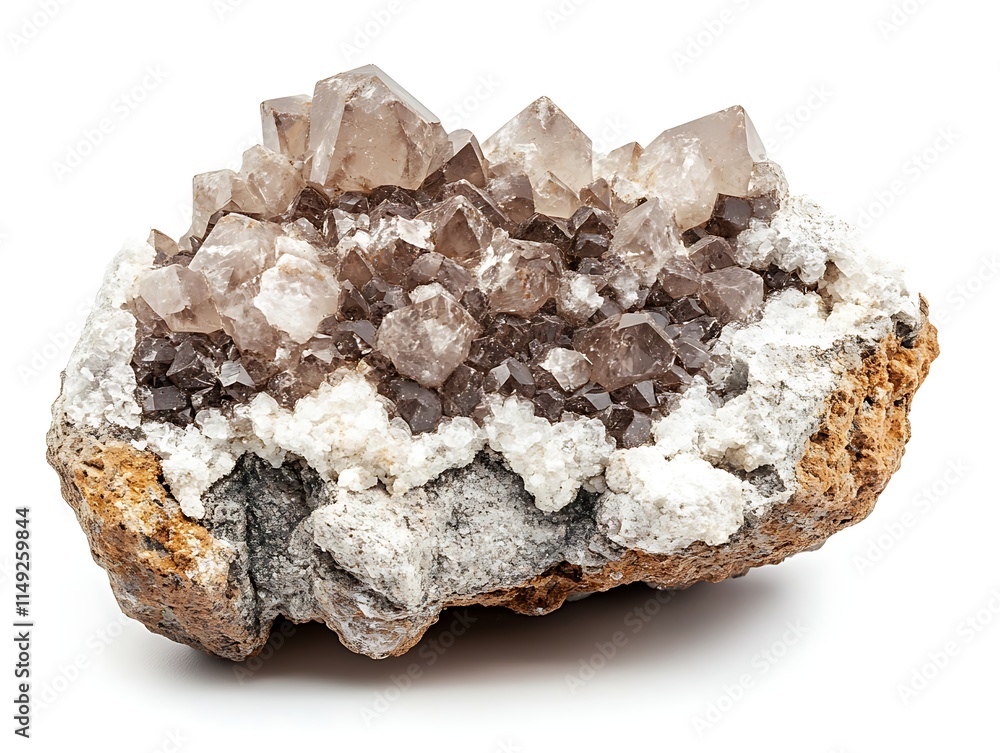 crystal magnesite stone isolated on white