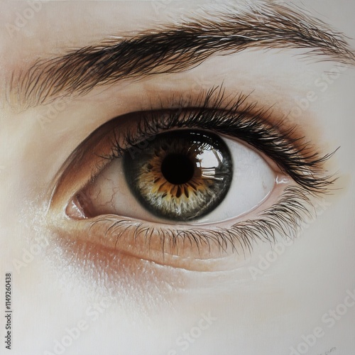 The Allure of the Gaze: A Hyperrealistic Eye Painting photo