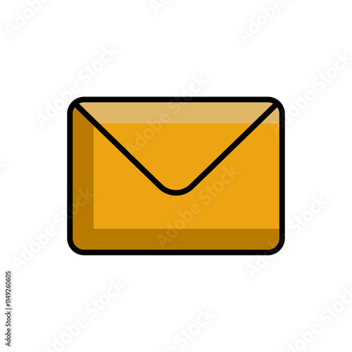 mail icon, simple flat style, illustration, logo sign symbol pictogram template, for ui or ux isolated on white for mobile app, editable