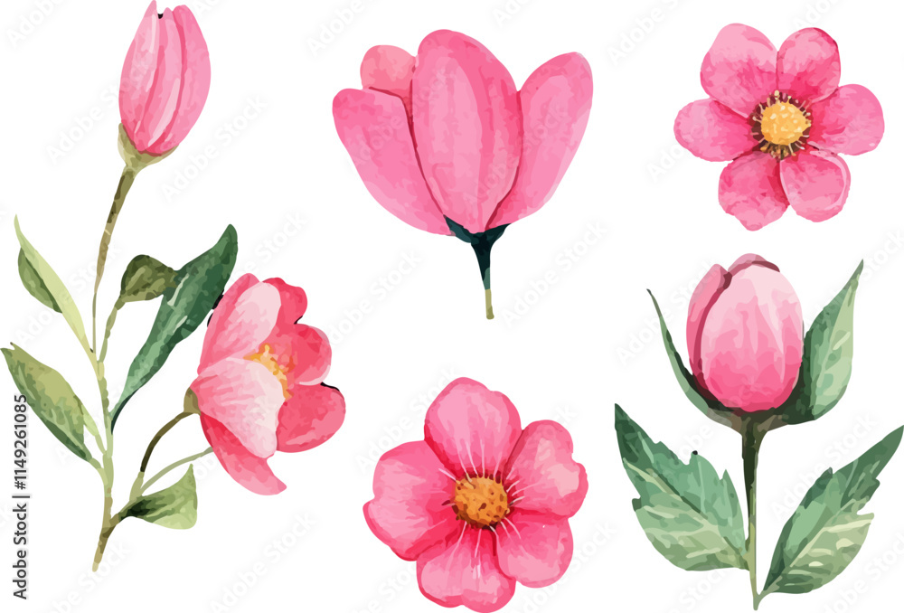Fototapeta premium bouquet of pink tulips