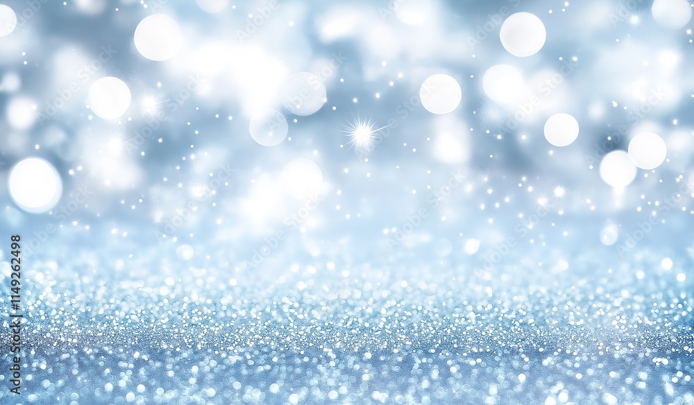 Abstract Blue Holiday Background with Scattered Lights and Text Space for Christmas, New Year Celebrations Abstract Blue Holiday Background with Scattered Lights and Text Space for Christmas, New Year Celebrations