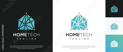 Home tech logo design template. Home technology logo template. Technology logo symbol icon