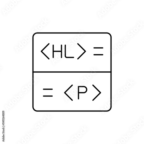 Text Outline Icon Represents various text elements