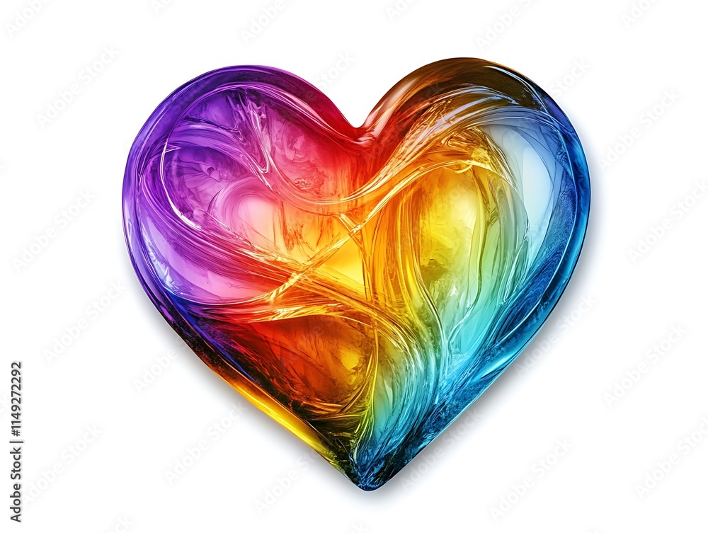 neon heart symbol isolated on white neon heart symbol isolated on white
