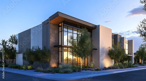 A detailed 3D rendering of a modern real estate building in an urban environment, emphasizing innovative architecture and housing concepts.