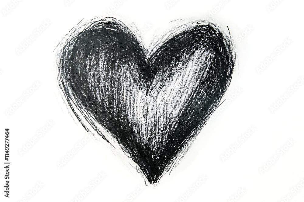 hand-drawn heart isolated on white hand-drawn heart isolated on white