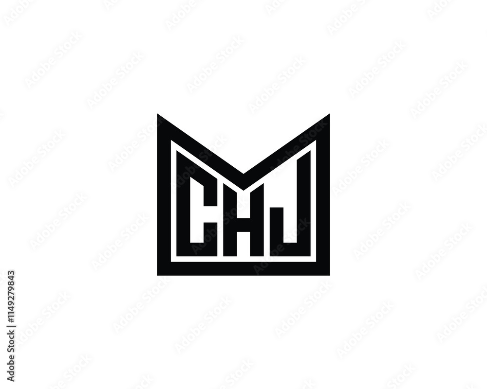 CHJ logo design vector template. CHJ CHJ logo design vector template. CHJ