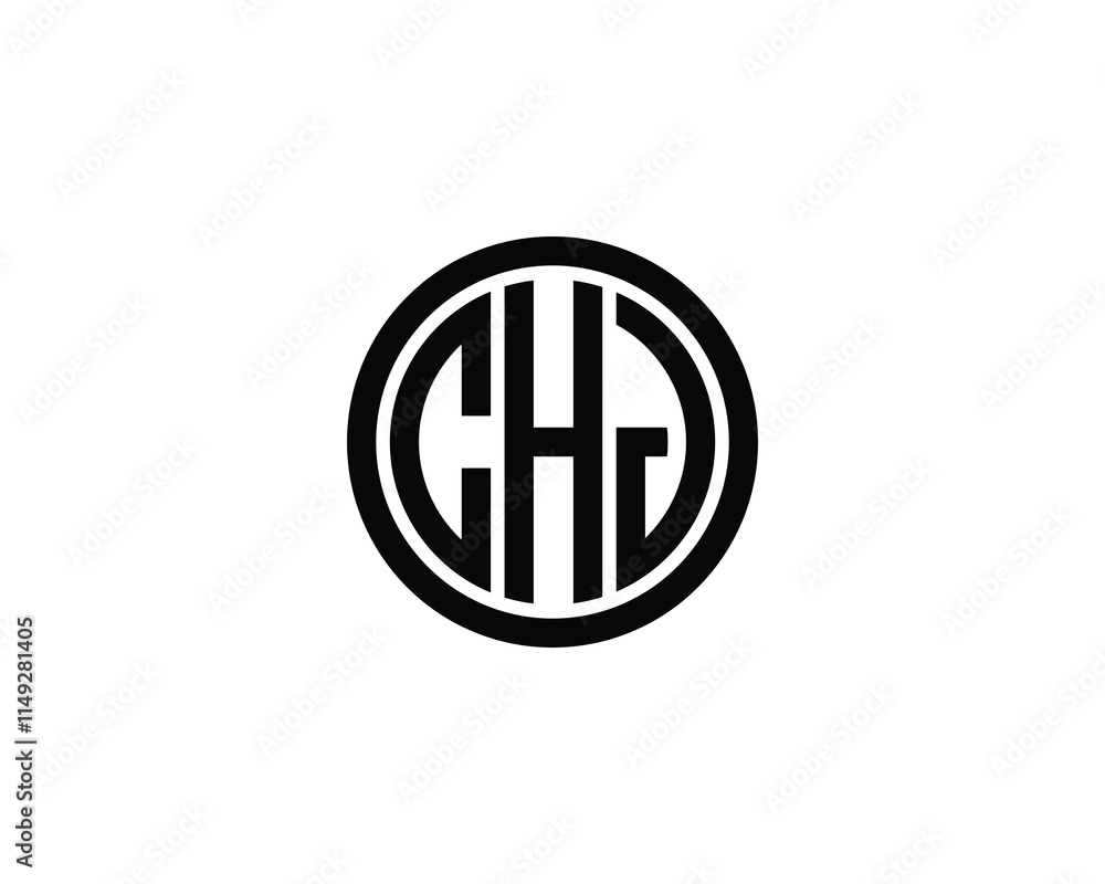 CHJ logo design vector template. CHJ CHJ logo design vector template. CHJ