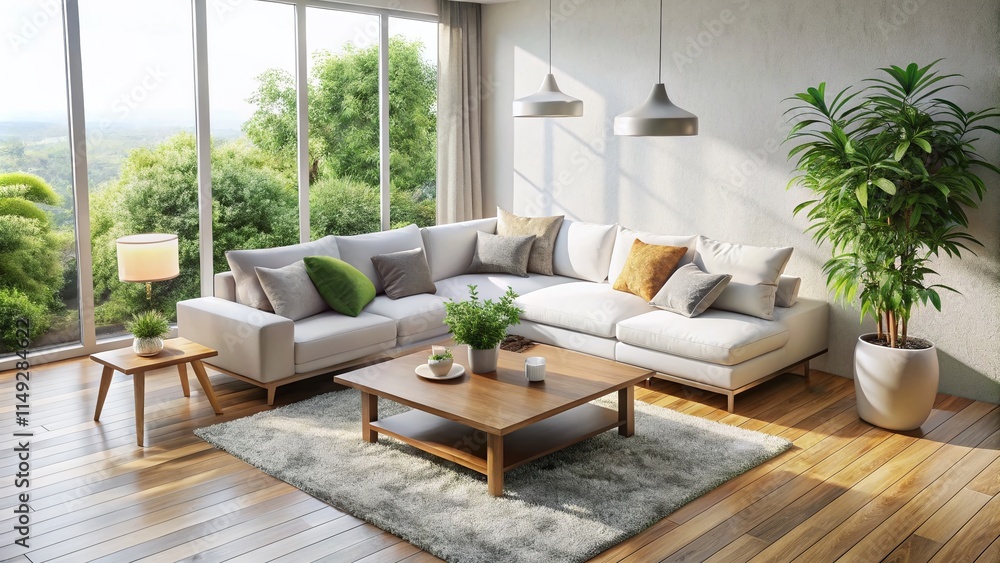 Minimalist White Living Room Interior Design Stock Photo Minimalist White Living Room Interior Design Stock Photo