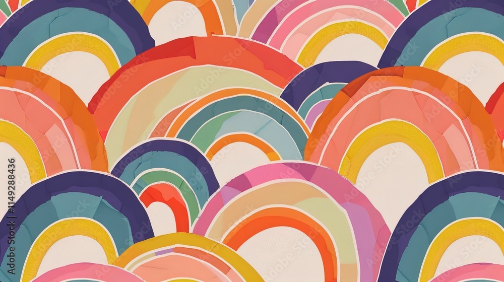 Obraz premium Rainbow dream pattern wallpaper