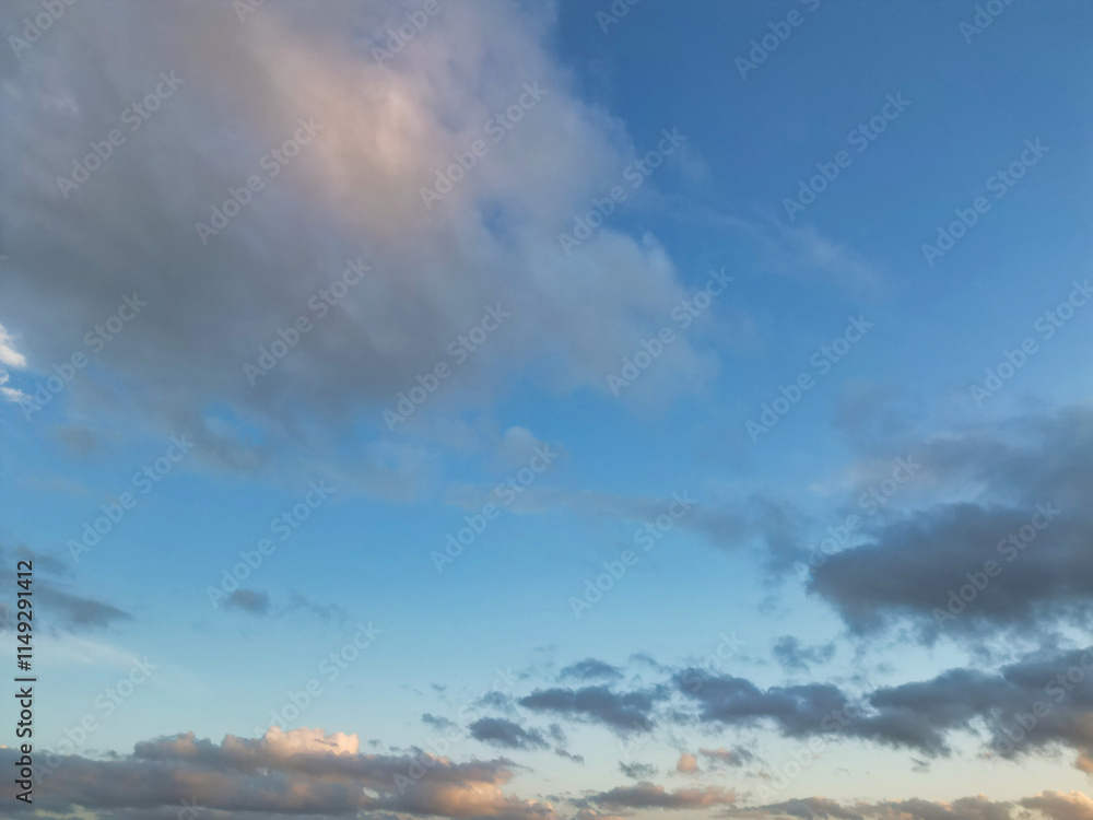 Gorgeous View of Dramatic Sunset Sky and Clouds over England GB Gorgeous View of Dramatic Sunset Sky and Clouds over England GB