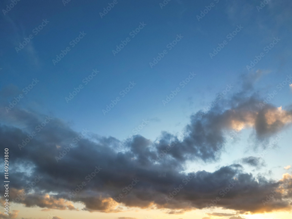 Gorgeous View of Dramatic Sunset Sky and Clouds over England GB Gorgeous View of Dramatic Sunset Sky and Clouds over England GB