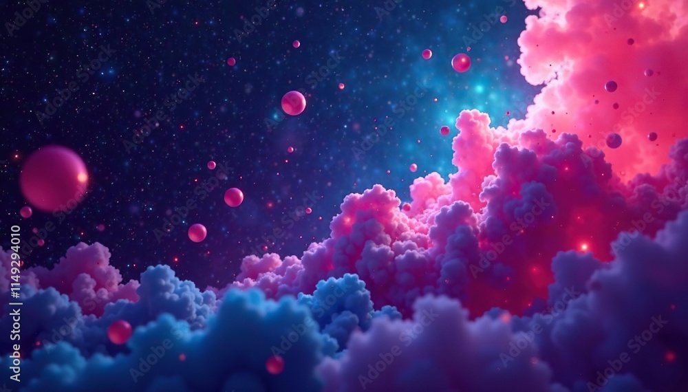 Sci-fi background with smoke bubbles and futuristic elements, cosmic ambiance, modern world Sci-fi background with smoke bubbles and futuristic elements, cosmic ambiance, modern world