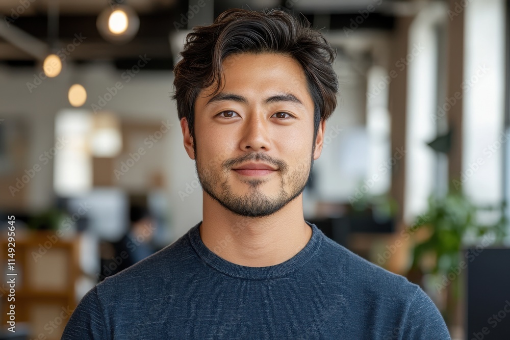 A man with a beard and glasses is smiling for the camera. Generative AI A man with a beard and glasses is smiling for the camera. Generative AI