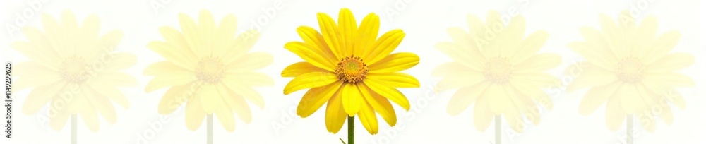 Bright yellow petals of Rudbeckia flower isolated on white background, rudbeckia, single bloom, garden Bright yellow petals of Rudbeckia flower isolated on white background, rudbeckia, single bloom, garden