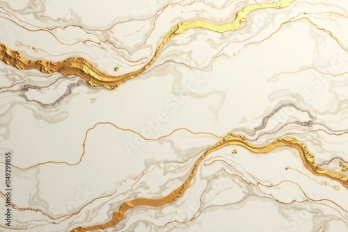 Marbled texture with white gold swirls on beige background, luxury, opulent, white gold