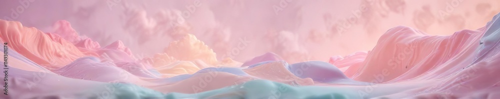Soothing pastel hues merge in a soft creamy liquid, soft focus, tranquil scene Soothing pastel hues merge in a soft creamy liquid, soft focus, tranquil scene