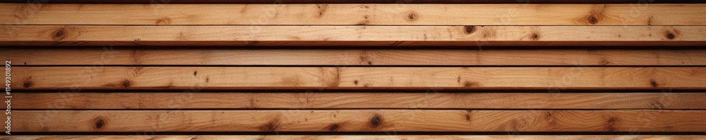 Fototapeta premium Wooden boards stacked haphazardly on a wooden shelf, rustic storage, eclectic decor, layered look