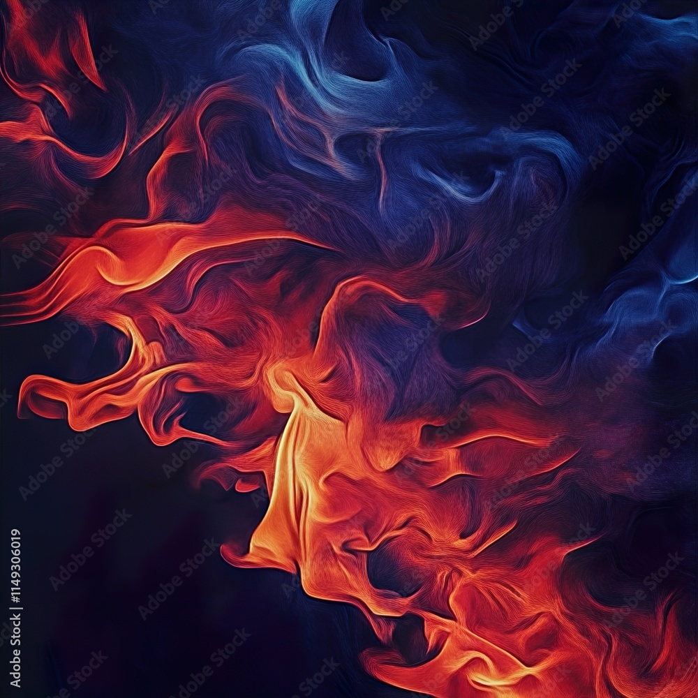 Fiery Abstract: A Symphony of Color and Motion Fiery Abstract: A Symphony of Color and Motion