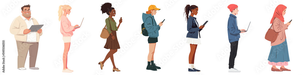 PNG Character holding device, element set on transparent background PNG Character holding device, element set on transparent background