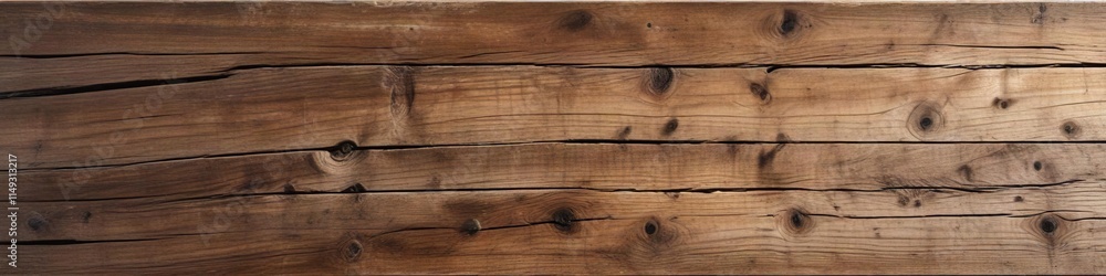 Weathered wood plank with scratches and knots, worn surface , wooden, aged look