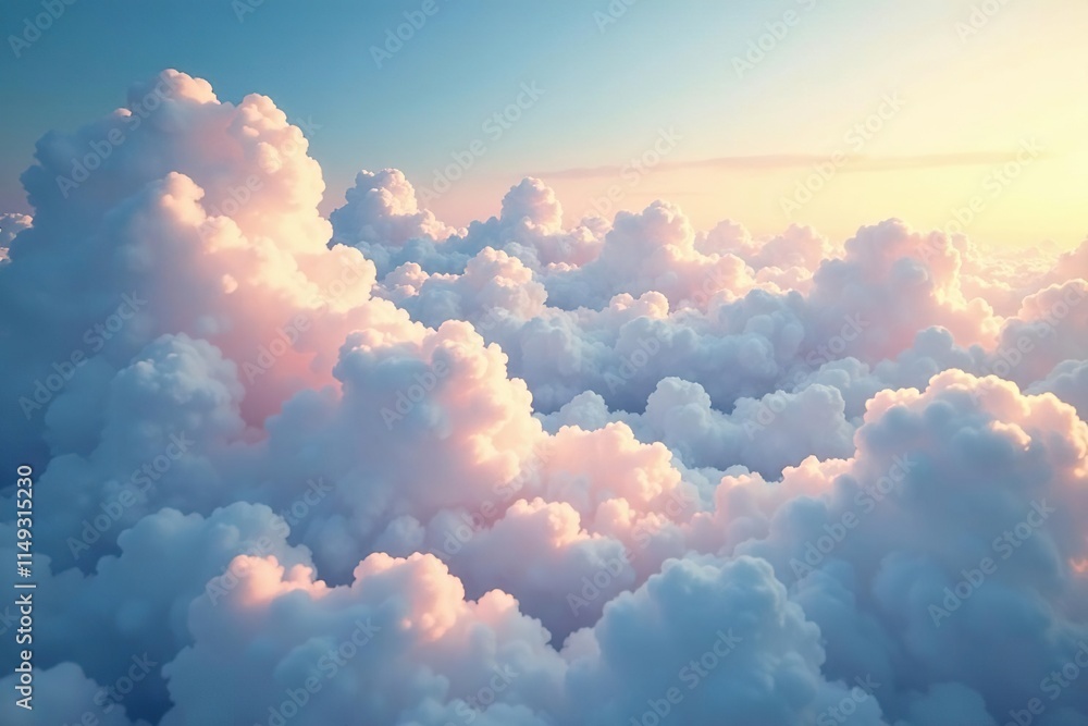 Drifting clouds evoke a sense of calm serenity, gentle, soft, calm Drifting clouds evoke a sense of calm serenity, gentle, soft, calm