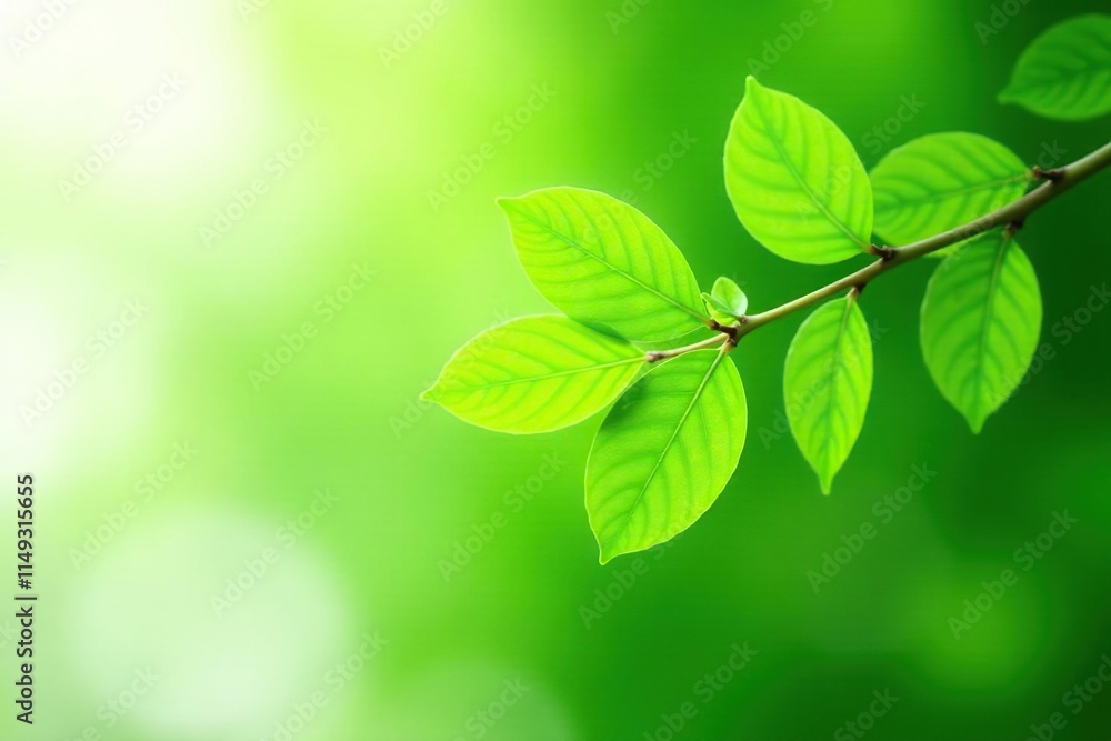 Fresh green tree branch isolated with soft focus, evergreen, simple, branch Fresh green tree branch isolated with soft focus, evergreen, simple, branch