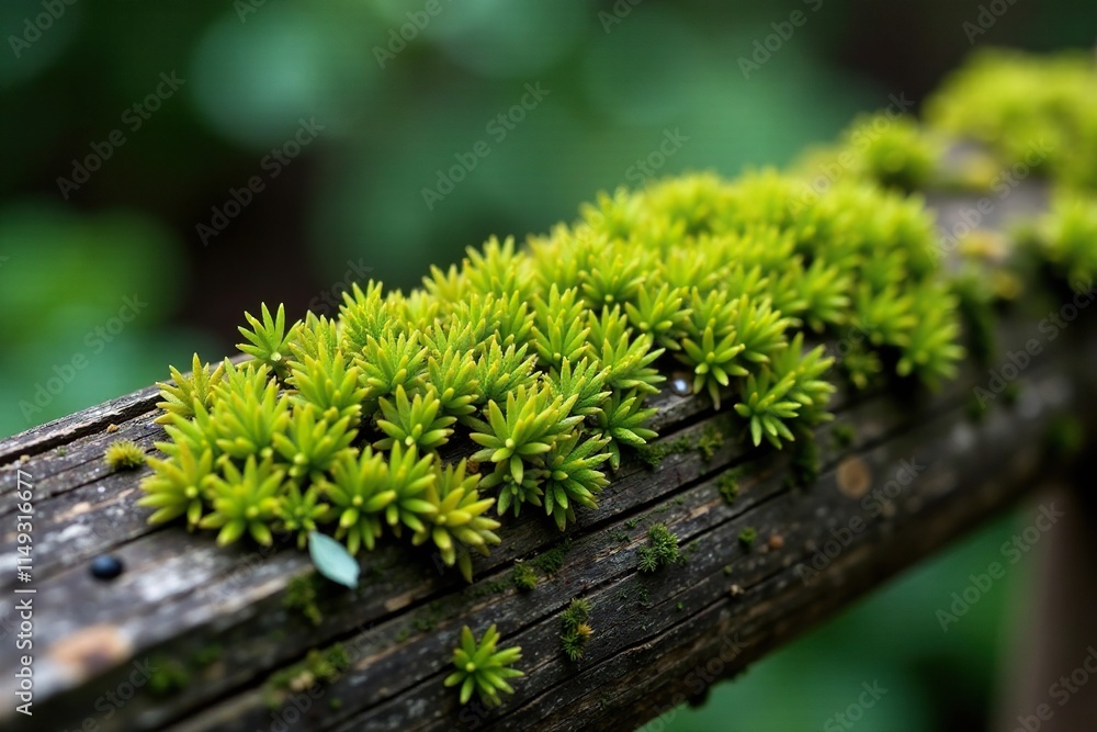 Moss and lichen growing on a weathered wooden beam, vegetation, nature, lichen Moss and lichen growing on a weathered wooden beam, vegetation, nature, lichen