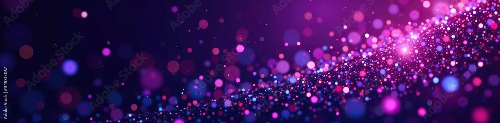 Purple and silver confetti explosion on a dark background, festive, purple Purple and silver confetti explosion on a dark background, festive, purple