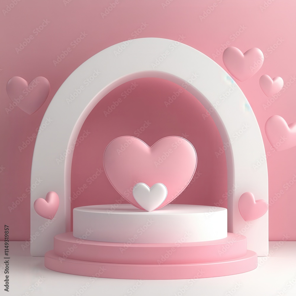 A stylized display featuring pink hearts set against a soft pink backdrop, creating a romantic and playful atmosphere. A stylized display featuring pink hearts set against a soft pink backdrop, creating a romantic and playful atmosphere.