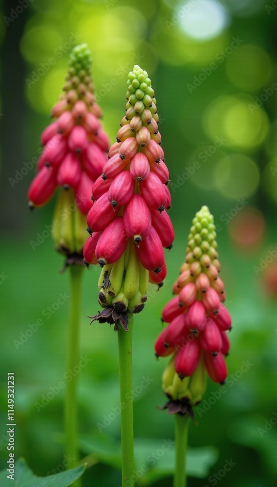 Eine Gruppe von Blumen, darunter eine Bananenstr?ucher in einem waldigen Garten, wald, outdoor Eine Gruppe von Blumen, darunter eine Bananenstr?ucher in einem waldigen Garten, wald, outdoor