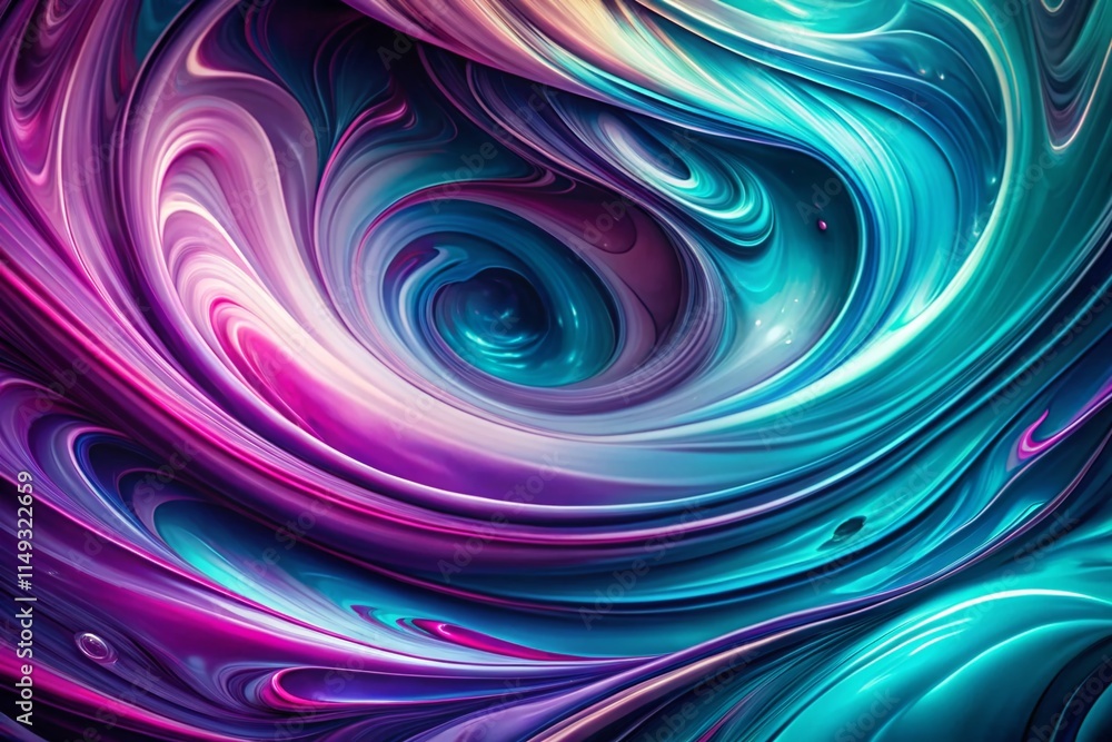 Modern Liquid Abstract Swirl Background: Elegant Teal and Purple Fluid Design with Copy Space Modern Liquid Abstract Swirl Background: Elegant Teal and Purple Fluid Design with Copy Space