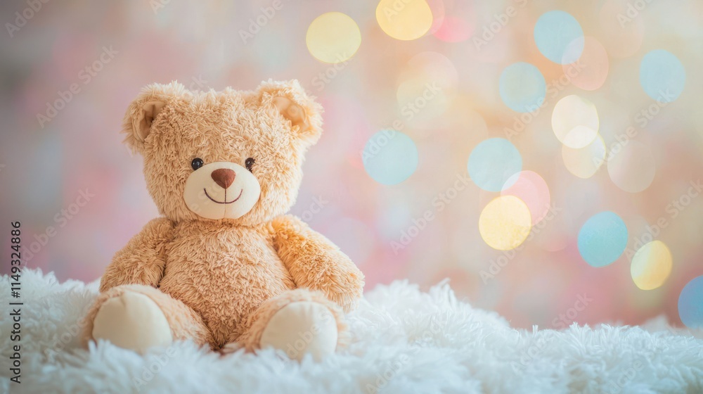 An adorable soft background featuring plush toy and soft colors, creating a warm and inviting atmosphere for baby portraits. An adorable soft background featuring plush toy and soft colors, creating a warm and inviting atmosphere for baby portraits.